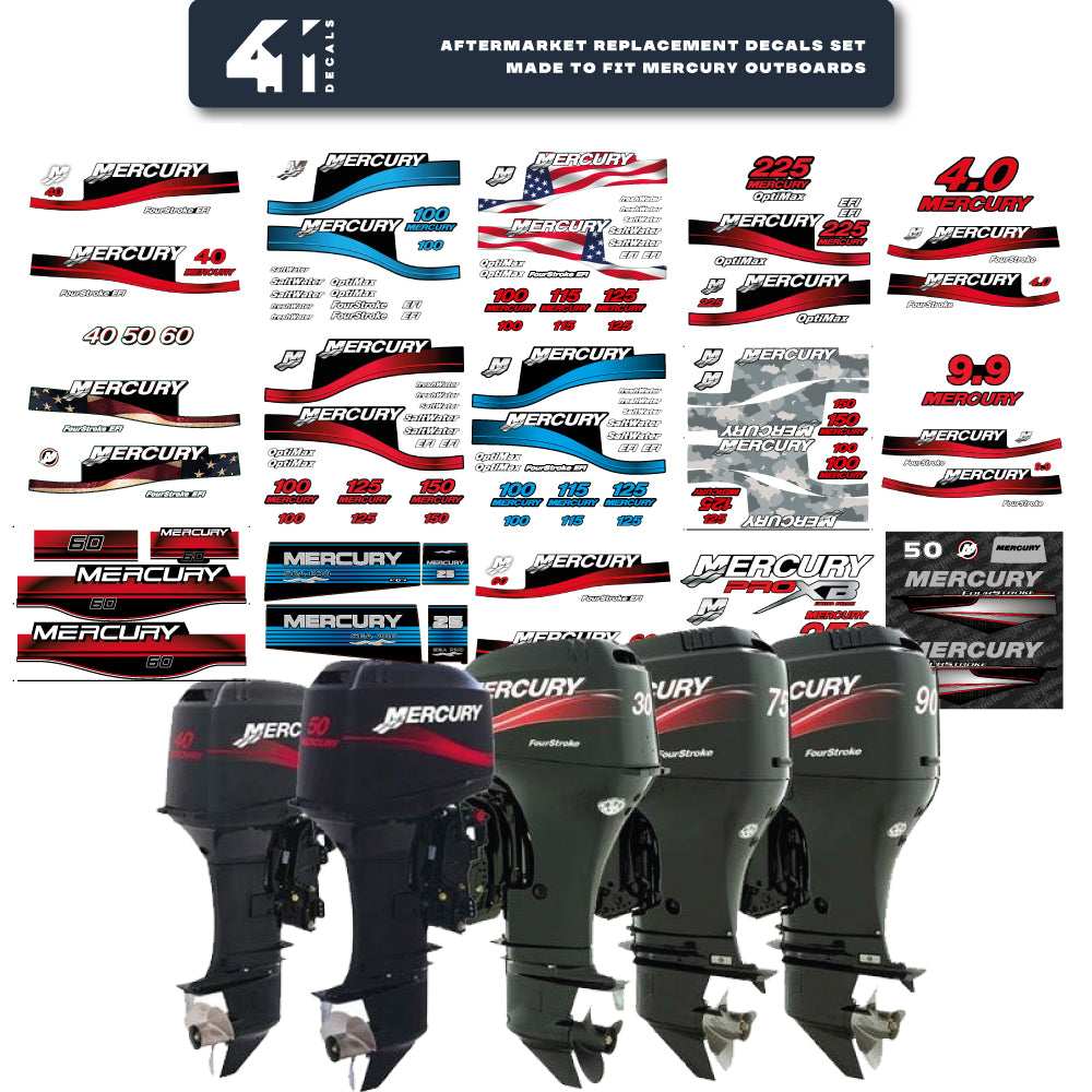 Red, Made In USA Fourstroke EFI Decal Reproductions Red, Made In USA Fourstroke EFI Decal Reproductions
