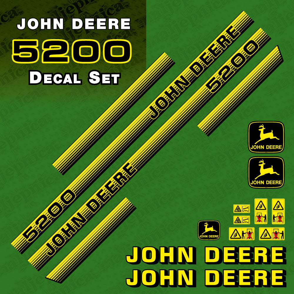 John Deere 5200 tractor decal aufkleber adesivo sticker set – 4.11