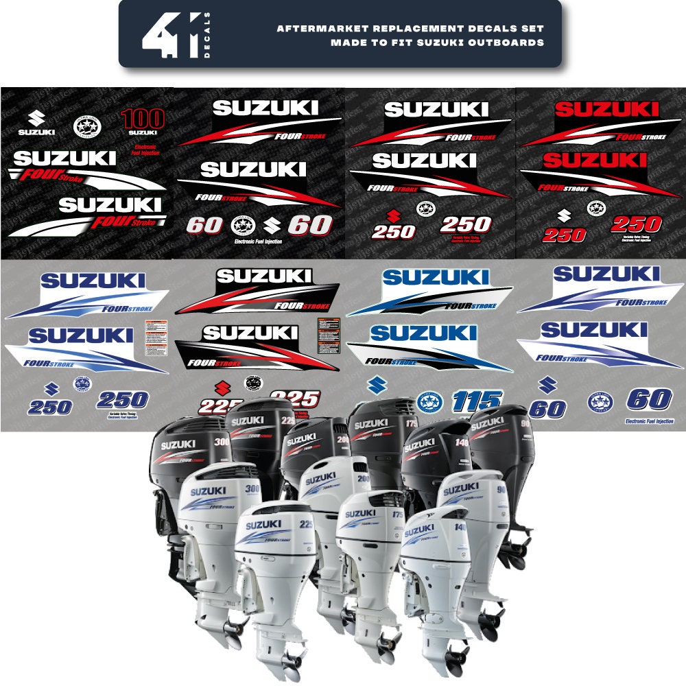 Yamaha 40 Hp Four Stroke Outboard Decal Kit Marine Vinyl Also In 50 Or - Foto 6
