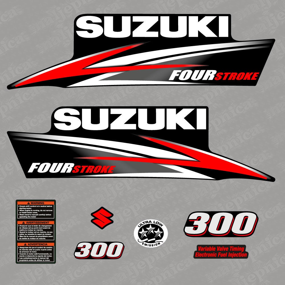 Suzuki 60 Four deals Stroke Outboard Decal Sticker Set