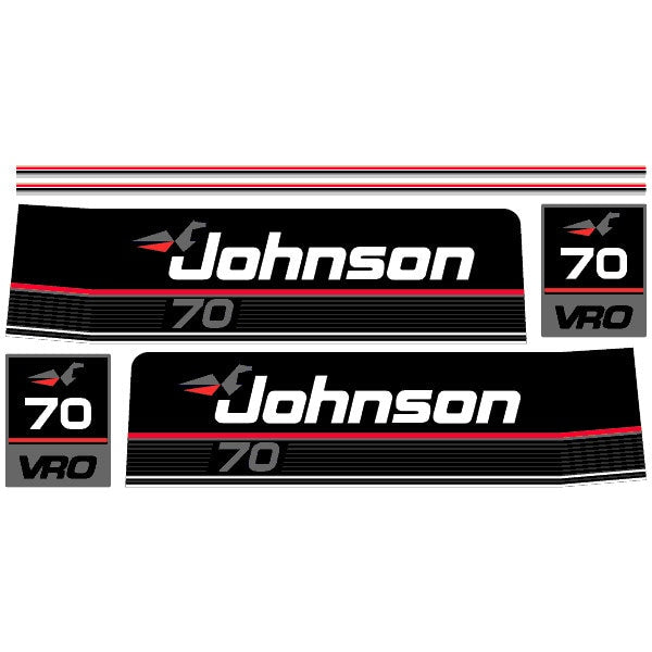 Johnson 60 HP Outboard Decal Set – 1989 Model Aftermarket Stickers