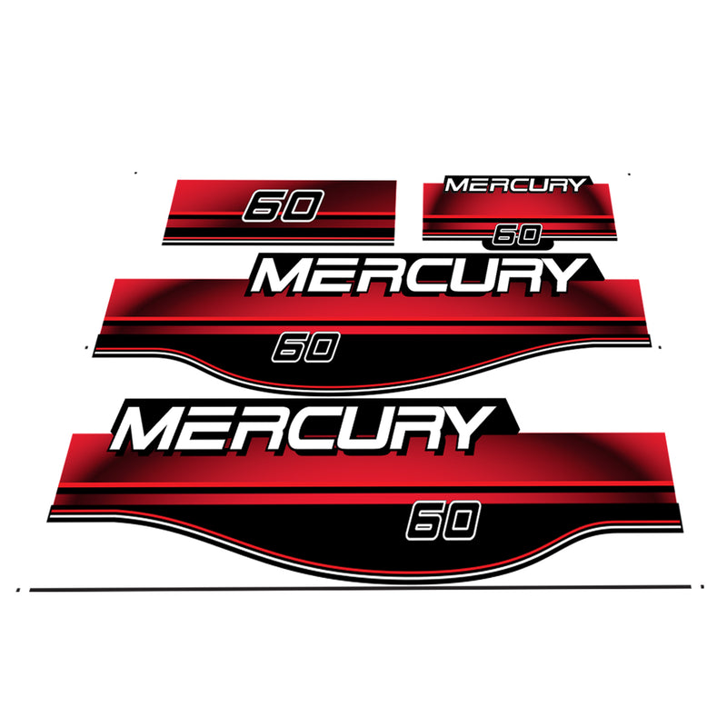 Mercury 60 (1994-1998) Outboard Decal (Sticker / Aufkleber) Set