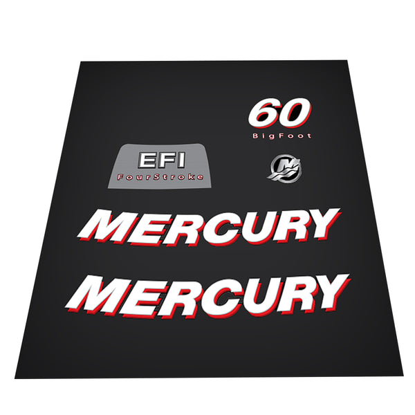 Mercury 60 Big Foot (2006-2012) Outboard Decal (Sticker / Aufkleber) Set