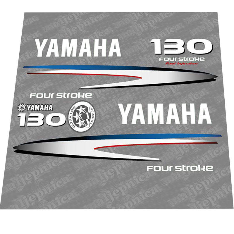 Yamaha 130 FOUR S.2002-2006 Gray-White Decal (Sticker) Set