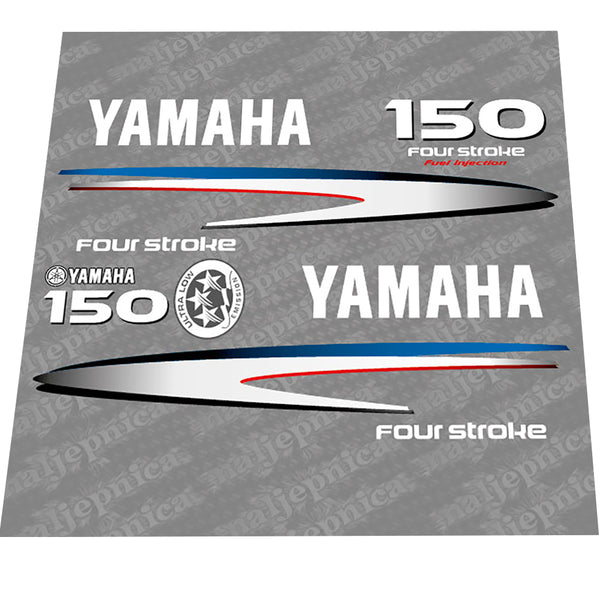 Yamaha 150 FOUR S.2002-2006 Gray-White Decal (Sticker) Set