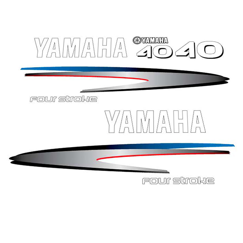 Yamaha 40 FOUR S.2002-2006 Gray-White Decal (Sticker) Set