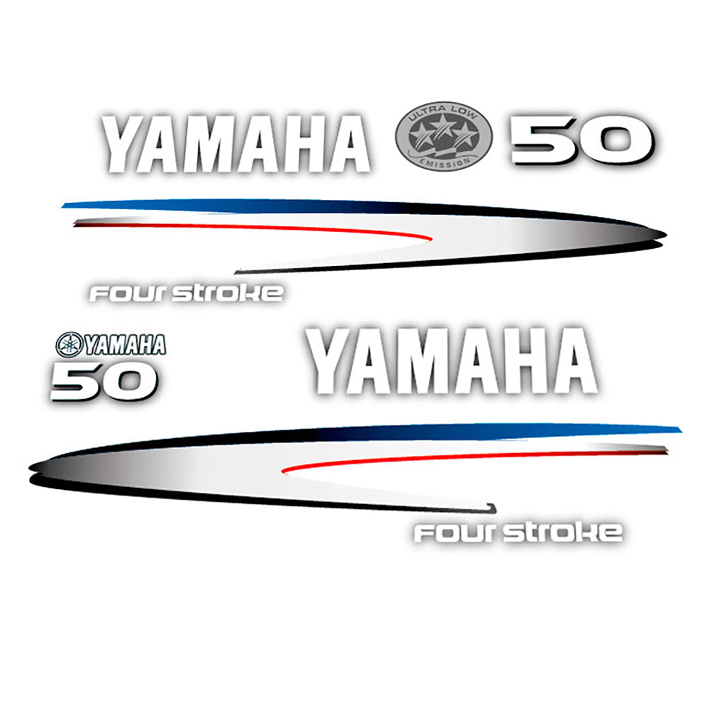 Boat-Moto Vinyl Decal Set For Yamaha F50 Four Stroke Outboard - ORACAL Replacement Lettering