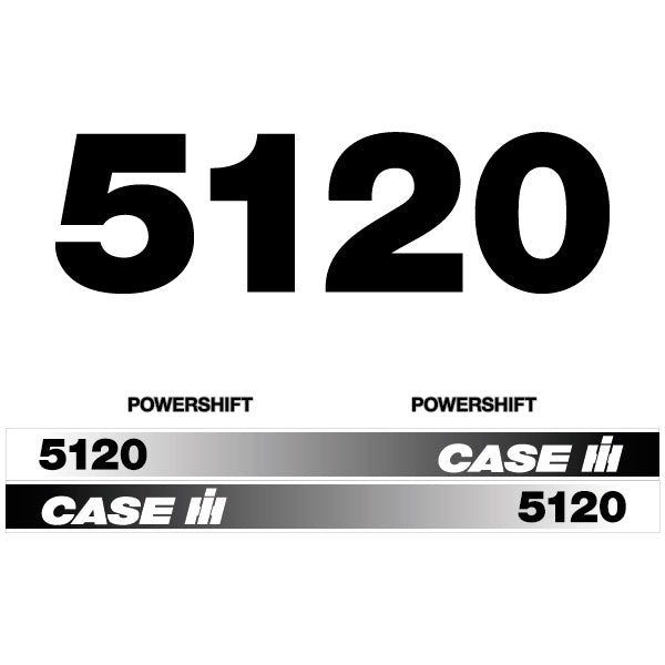 Case 5120 tractor decal aufkleber adesivo sticker set.                                                     .