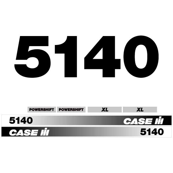 Case 5140 tractor decal aufkleber adesivo sticker set