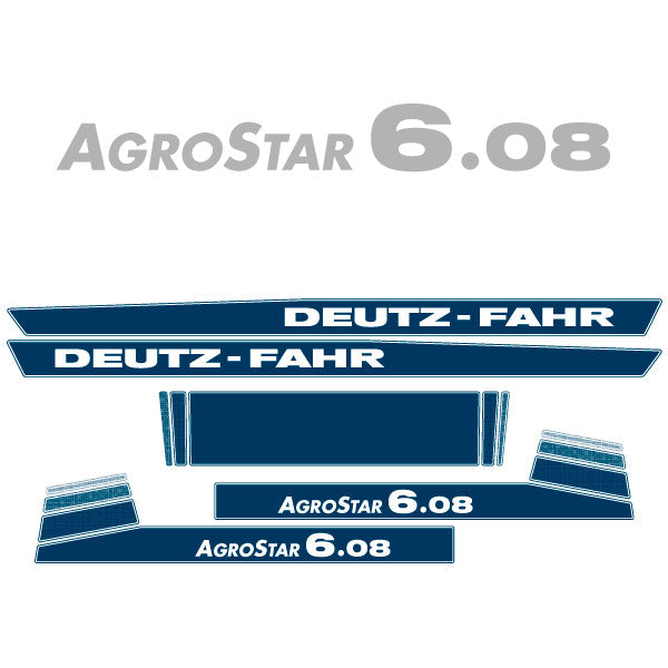 Deutz-Fahr AgroStar 6.08 tractor decal aufkleber adesivo sticker set