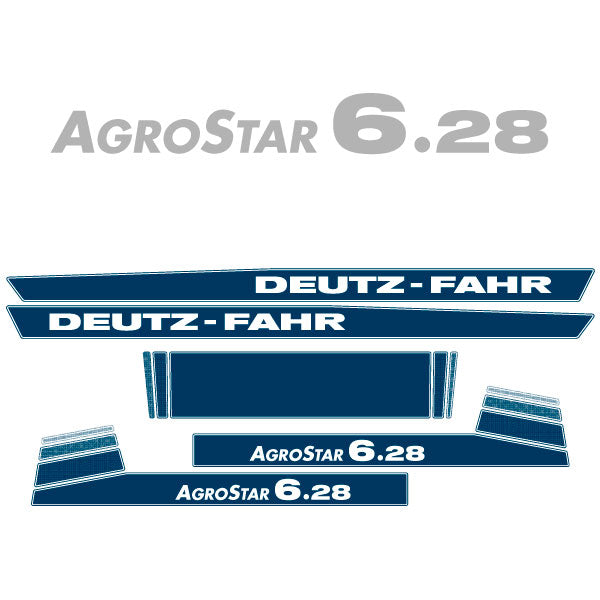 Deutz-Fahr AgroStar 6.28 tractor decal aufkleber adesivo sticker set