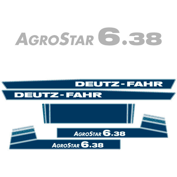 Deutz-Fahr AgroStar 6.38 tractor decal aufkleber adesivo sticker set