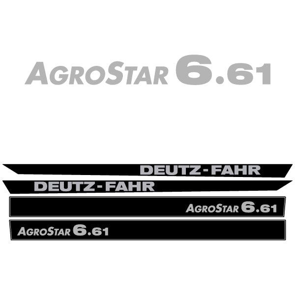 Deutz-Fahr AgroStar 6.61 tractor decal aufkleber adesivo sticker set