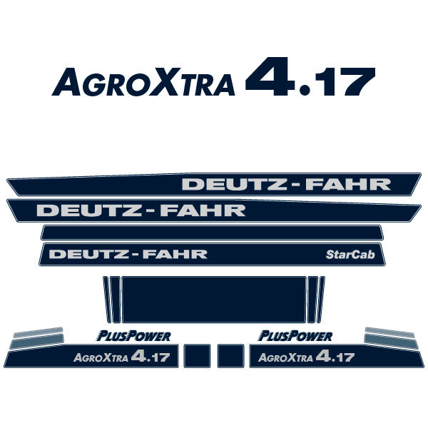 Deutz-Fahr AgroXtra 4.17 tractor decal aufkleber adesivo sticker set