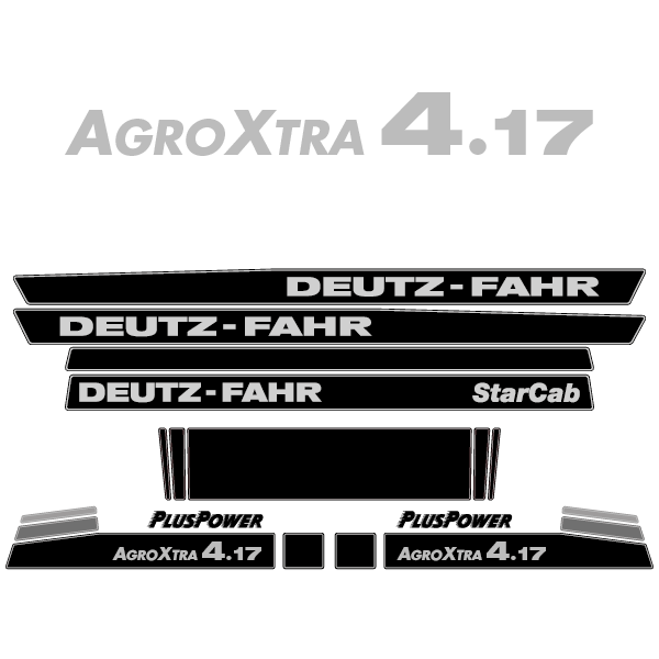 Deutz-Fahr AgroXtra 4.17 tractor decal aufkleber adesivo sticker set