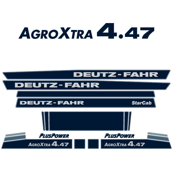 Deutz-Fahr AgroXtra 4.47 tractor decal aufkleber adesivo sticker set