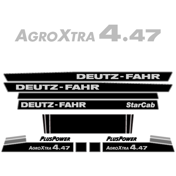 Deutz-Fahr AgroXtra 4.47 tractor decal aufkleber adesivo sticker set