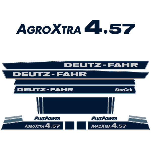 Deutz-Fahr AgroXtra 4.57 tractor decal aufkleber adesivo sticker set