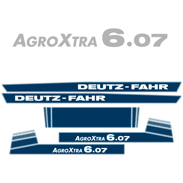 Deutz-Fahr AgroXtra 6.07 tractor decal aufkleber adesivo sticker set