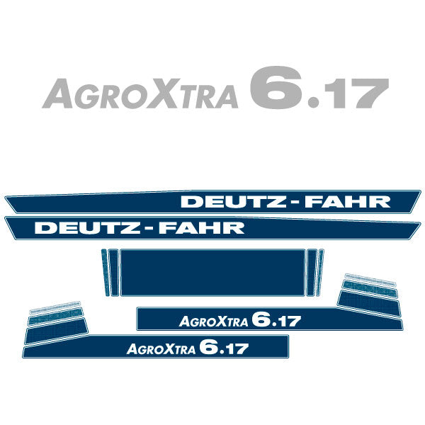 Deutz-Fahr AgroXtra 6.17 tractor decal aufkleber adesivo sticker set