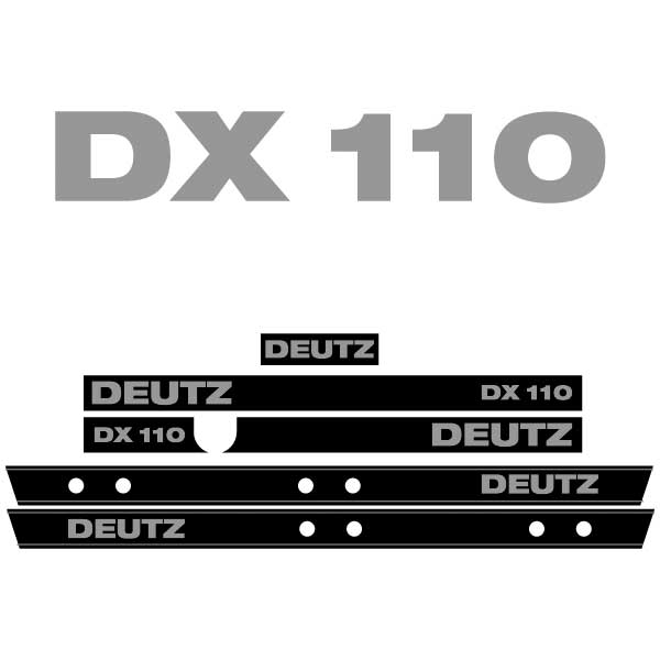 Deutz DX 110 tractor decal aufkleber adesivo sticker set