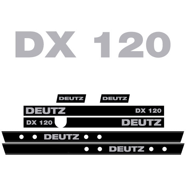 Deutz DX 120 tractor decal aufkleber adesivo sticker set