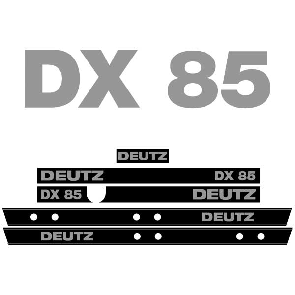 Deutz DX 85 tractor decal aufkleber adesivo sticker set