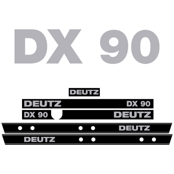 Deutz DX 90 tractor decal aufkleber adesivo sticker set