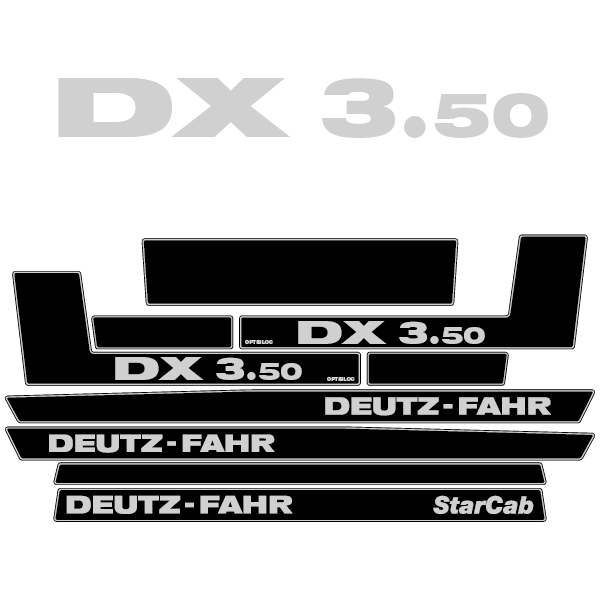 Deutz-Fahr DX 3.50 tractor decal aufkleber adesivo sticker set
