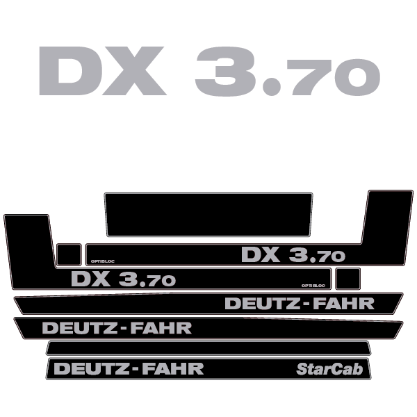 Deutz-Fahr DX 3.70 tractor decal aufkleber adesivo sticker set