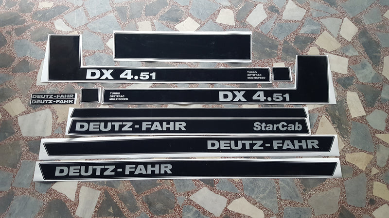 Deutz-Fahr DX 4.51 tractor decal aufkleber adesivo sticker set