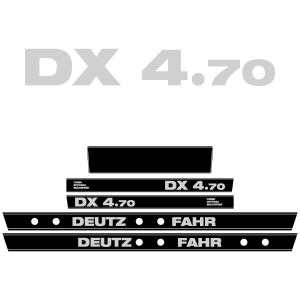 Deutz-Fahr DX 4.70 tractor decal aufkleber adesivo sticker set