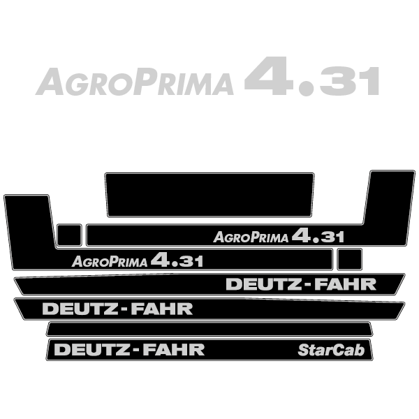 Deutz-Fahr AgroPrima 4.31 tractor decal aufkleber adesivo sticker set