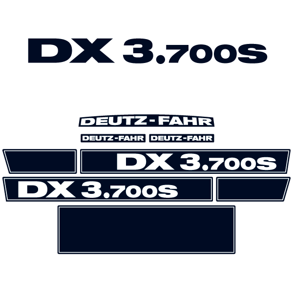 Deutz-Fahr DX 3.700 S tractor decal aufkleber adesivo sticker set