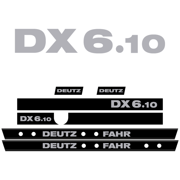 Deutz-Fahr DX 6.10 tractor decal aufkleber adesivo sticker set