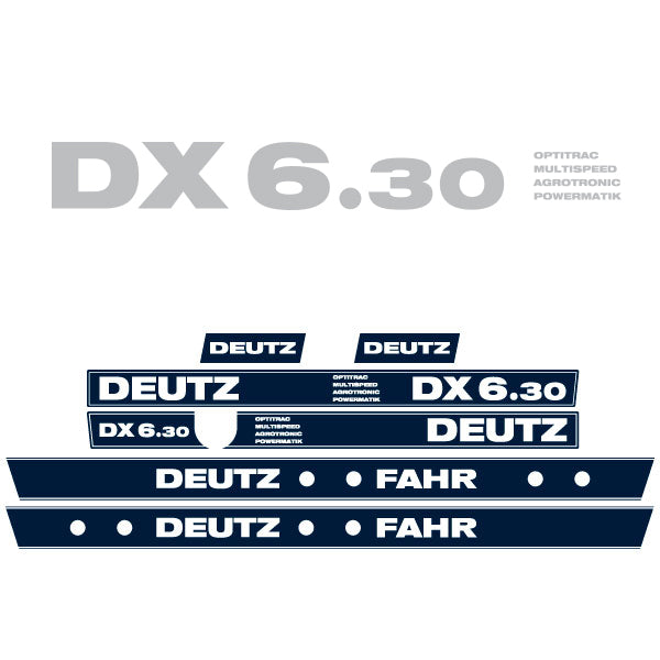 Deutz-Fahr DX 6.30 tractor decal aufkleber adesivo sticker set