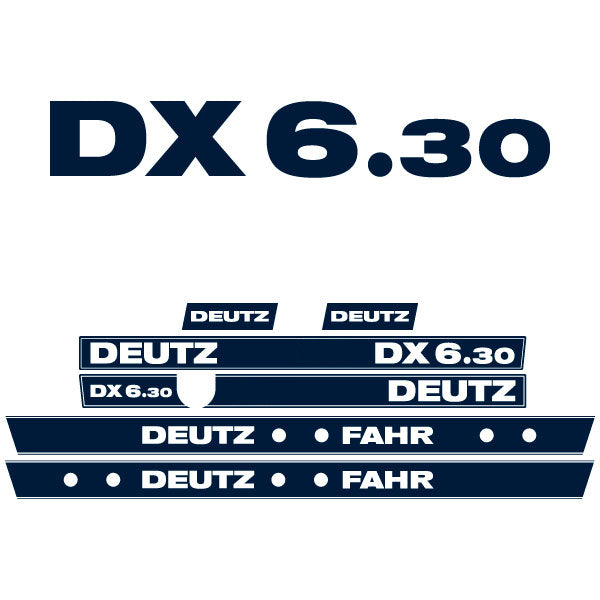Deutz-Fahr DX 6.30 tractor decal aufkleber adesivo sticker set