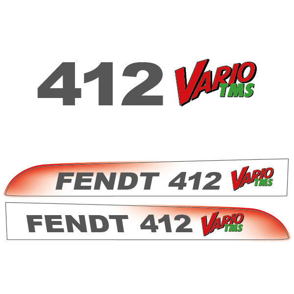 Fendt 412 Vario TMS tractor decal aufkleber adesivo sticker set