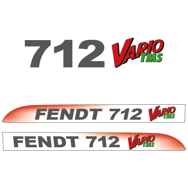 Fendt 712 Vario TMS tractor decal aufkleber adesivo sticker set