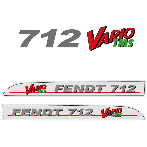 Fendt 712 Vario TMS tractor decal aufkleber adesivo sticker set