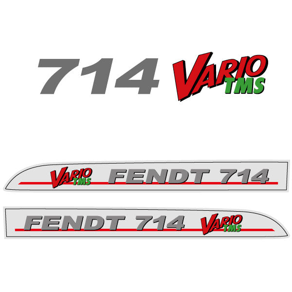 Fendt 714 Vario TMS tractor decal aufkleber adesivo sticker set