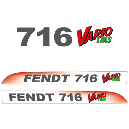 Fendt 716 Vario TMS tractor decal aufkleber adesivo sticker set