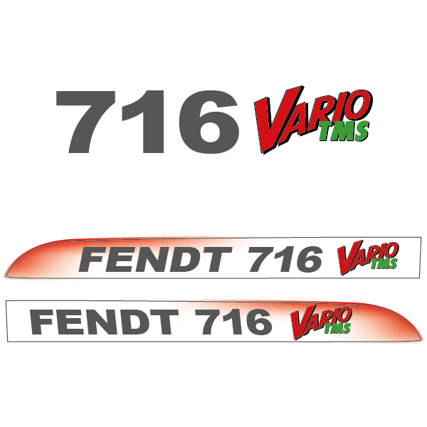 Fendt 716 Vario TMS tractor decal aufkleber adesivo sticker set