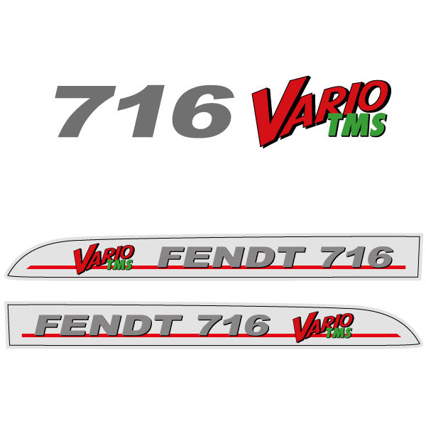 Fendt 716 Vario TMS tractor decal aufkleber adesivo sticker set