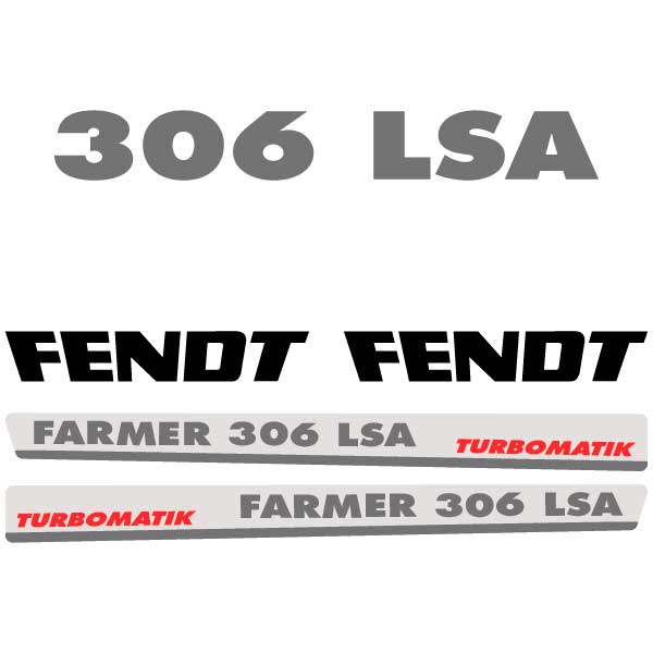 Fendt Farmer 306 LSA tractor decal aufkleber sticker set