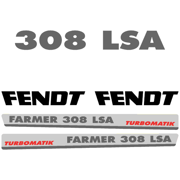 Fendt Farmer 308 LSA tractor decal aufkleber adesivo sticker set