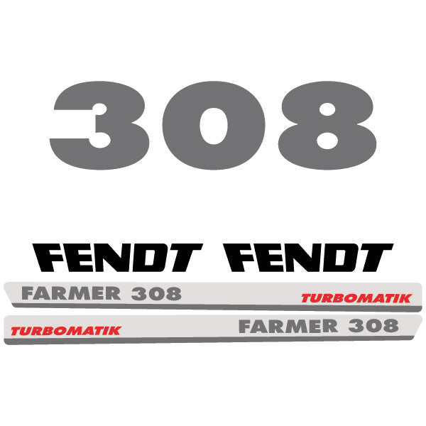 Fendt Farmer 308 tractor decal aufkleber adesivo sticker set