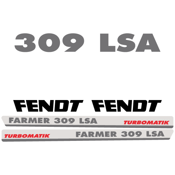 Fendt Farmer 309 LSA tractor decal aufkleber sticker set