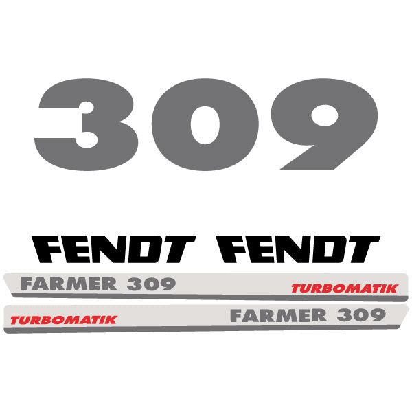 Fendt Farmer 309 tractor decal aufkleber adesivo sticker set