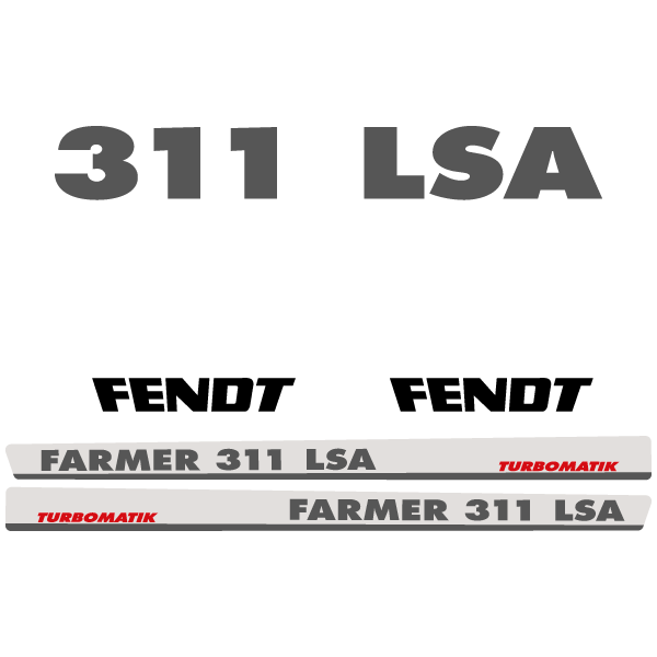 Fendt Farmer 311 LSA tractor decal aufkleber adesivo sticker set